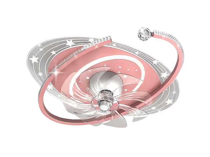 Galaxy-Inspired LED Ceiling Fan Light