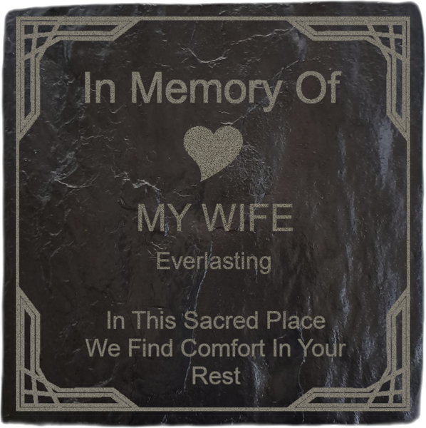 Sacred Place - Slate Memorial Stone Remembering My Daughter