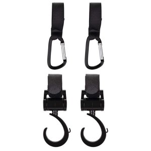 4 Pack Baby Stroller Hooks Clips Multifunctional Universal Hook for Hanging
