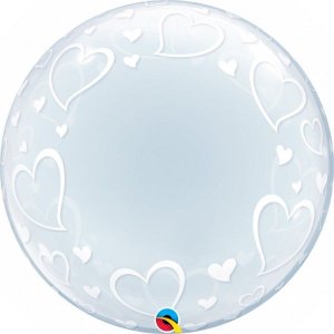 24 Inch Deco Bubble Stylish Hearts