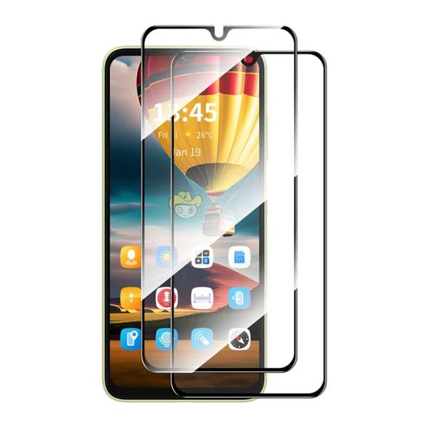 9D Tempered Glass Screen Protector Compatible with Samsung A06 (Pack-2)