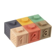 Silicone Soft Educational Blocks - Set of 6