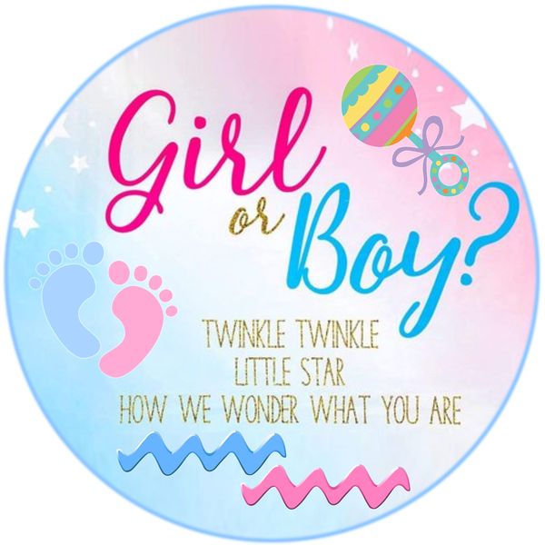 Girl or Boy Round Wooden Sign 63cm