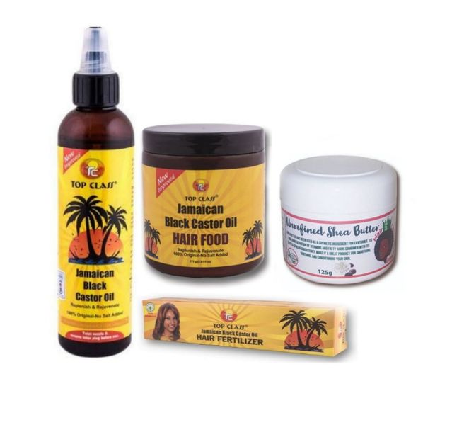 Jamaican Black Castor Oil, Hairfood &amp; Fertilizer Plus Shea Butter