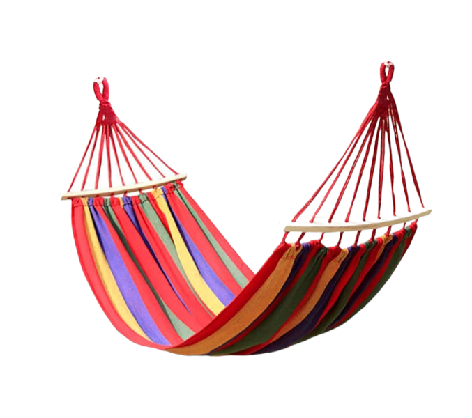 Portable Rainbow Breathable Canvas Hammock