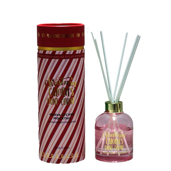 Diffuser in Red Glass - Guava Lychee Mocktail, 100ml