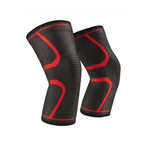 Knee Brace Compression Knee Sleeve Large red