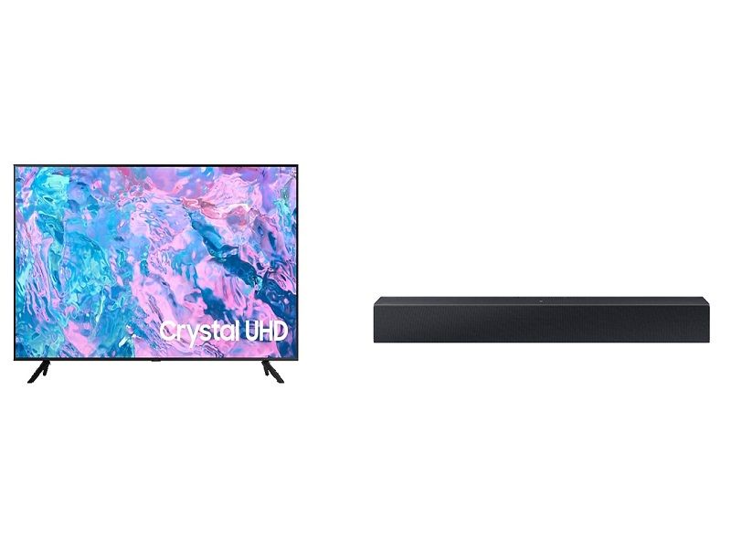 Samsung Crystal UHD 65" 4K CU7000+Essential C-Series Soundbar HW-C400
