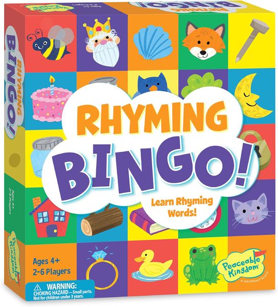Peaceable Kingdom Rhyming Bingo Game