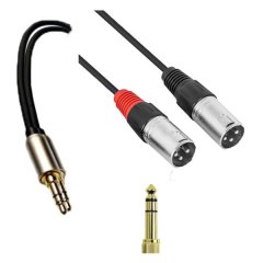 Leem AOT-2017 - 3.5mm Stereo Jack - Dual XLR Male Cable(3M)