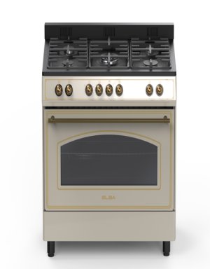 Elba 04/9S4EX937KC - 5 Gas Burner Stove with Electric Multifunction Oven 90cm Cream