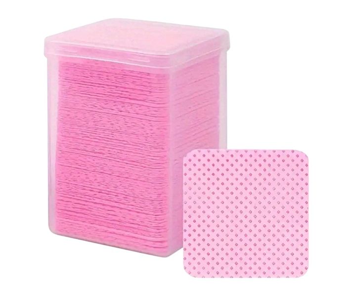 Pink Lint Free Non-Woven Nail Wipes