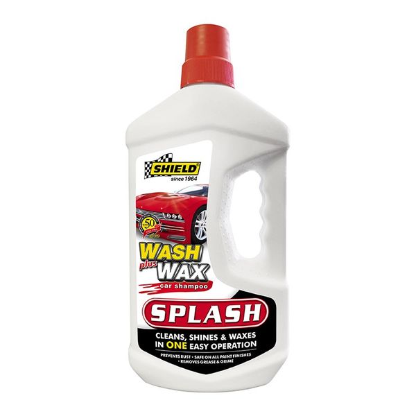 Shield - Splash Car Shampoo - Car Exterior Cleaner- 1L - Bulk Pack of 6