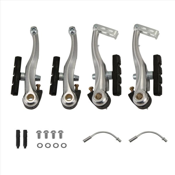 2 Pair Universal Bicycle Mountain Bike Brakes Set with Brake Pads