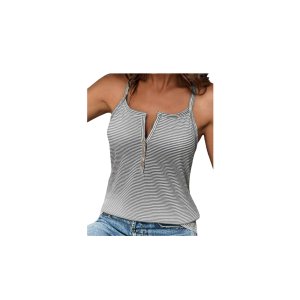 Striped Modern Cross-Back Blouse