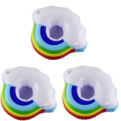 Olive Tree-3 x Inflatable Beverage Holder Party Decor-Rainbow Cloud