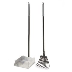 Petmate - Clean Response Aluminium Rake &amp; Pan Large