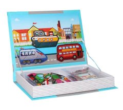 Olive Tree - Magnetic Book Road Air Sea Transportation Vehicle Puzzle