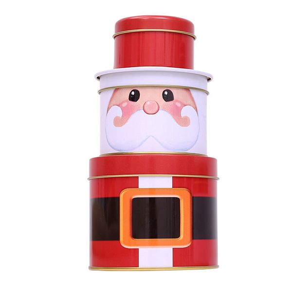 Three-Layer Christmas Candy Storage Jar
