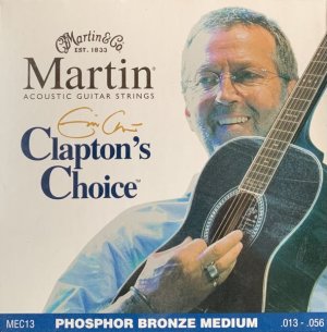 Martin MEC13 Eric Clapton Acoustic Phosphor Bronze Guitar Strings 13-56
