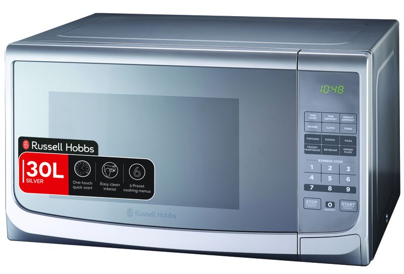 Russell Hobbs 30L Silver Electronic Microwave