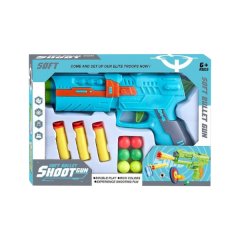 Soft Bullet Blaster Toy Gun Set - Blue