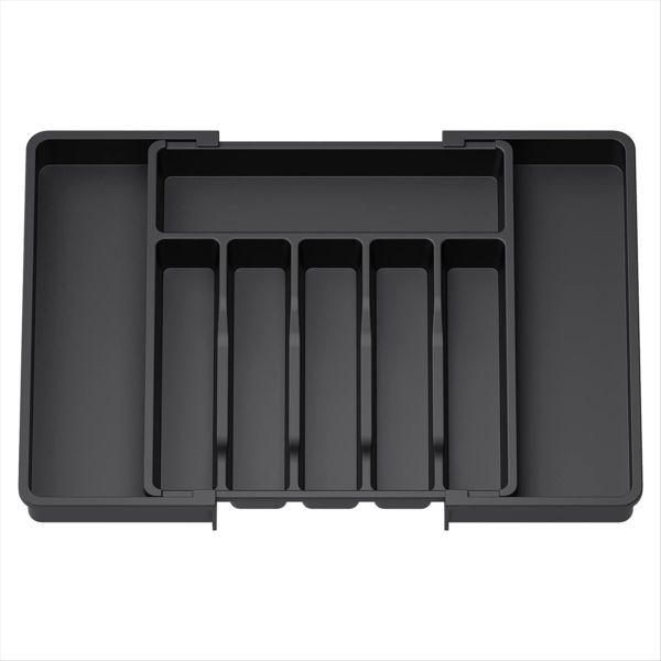 Cutlery Drawer Organiser, Expandable Utensil Tray for Kitchen, Adjustable S