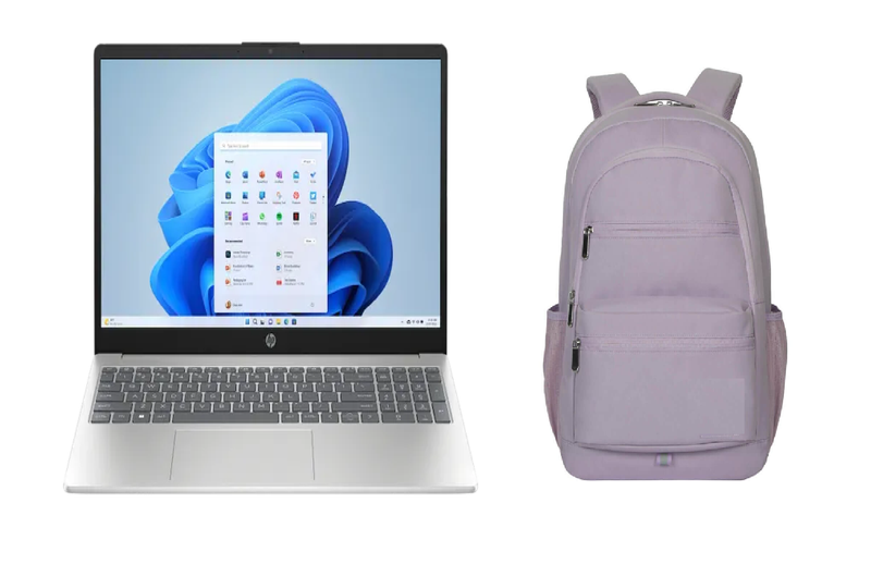 HP Notebook 15 Ryzen 5 8GB RAM/2TB SSD Student Laptop + Orchid Bag Ladies