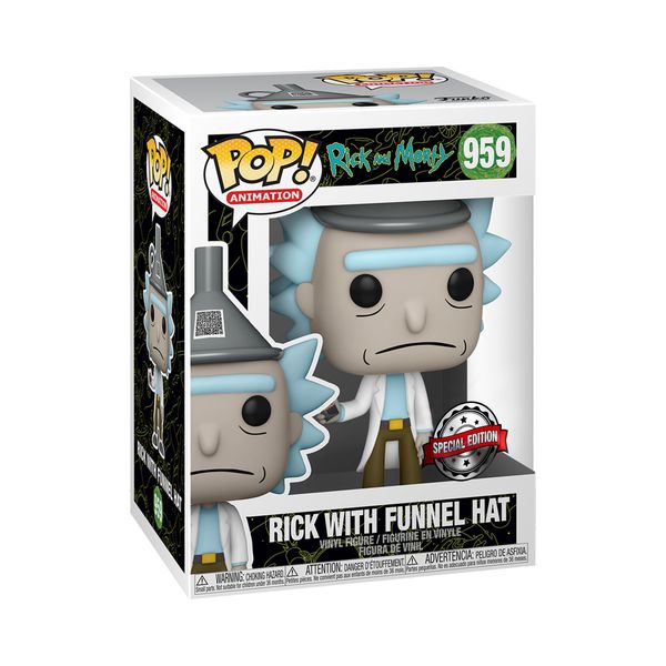 Funko Pop! Animation:Rick And Morty-Rick With Funnel Hat (Special Edition)