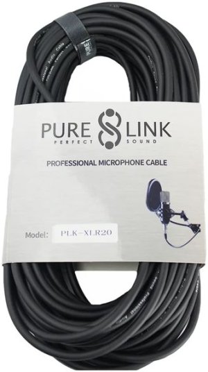 Pure Link PLK-XLR20 XLR Male to XLR Female Microphone Cable (20 Meter)