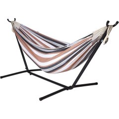 Double Hammock with Stand Portable Outdoor Camping Hanging Chair