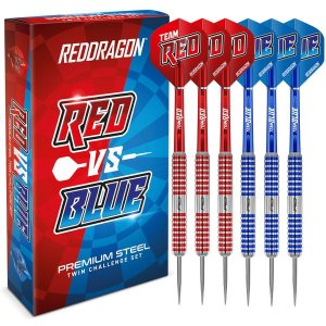 Team Red vs Team Blue Steel Darts Set