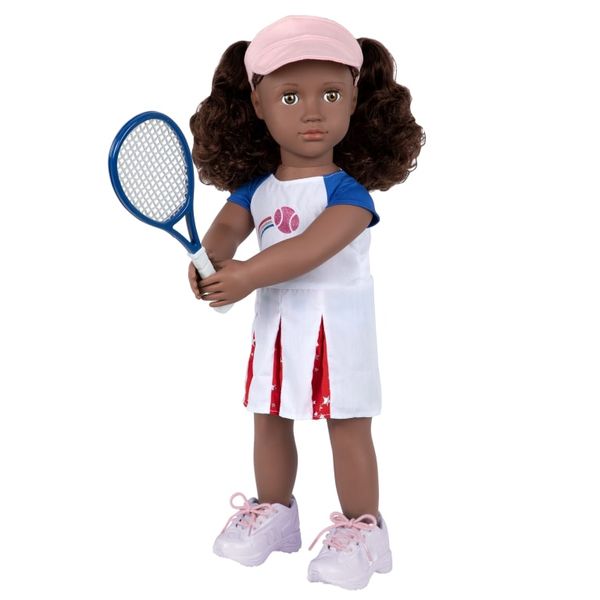 Our Generation Pro Doll Tennis Player Imene - 18 Inch Black Hair