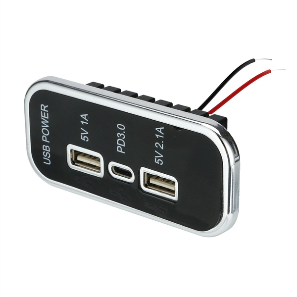 12/24V Car Charger Pd3 0 Dual Usb Socket For Motorcycle Auto Truck