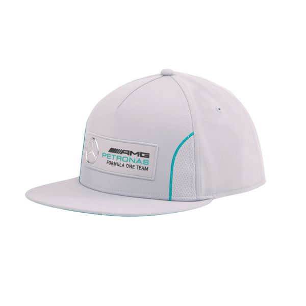 Mercedes Benz AMG Petronas F1 Puma Flat Brim Cap - Grey