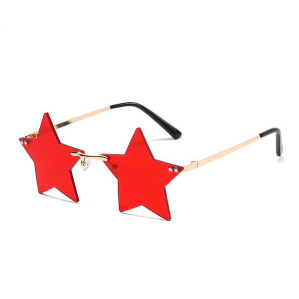 Christmas Red And Gold Sunglasses Santa Halloween Party Women's Sunglasses