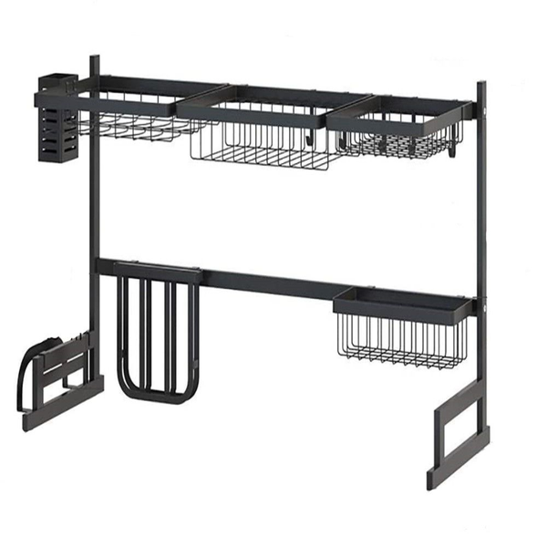 Dish Drying Rack For Kitchen Storage Organizer - Black