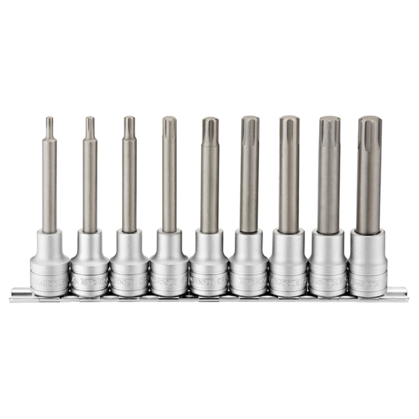 TengTools - Socket Set 1/2in dr Long Ribe Bit 9 Pcs - M1209