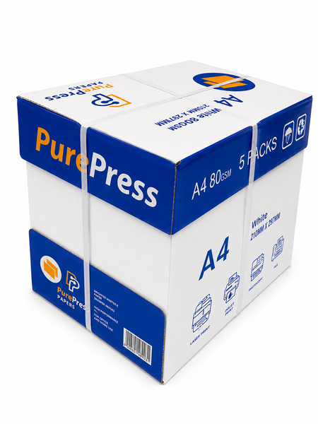 PurePress Papers A4 White 80GSM Copy Paper - 1 Box