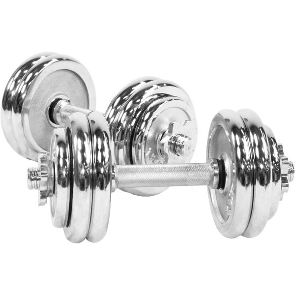GORILLA SPORTS SA - Chrome dumbbell set 30 kg