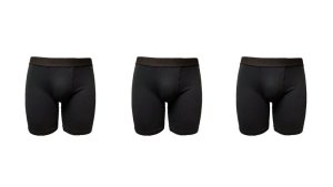 Undeez 3pk Black Longer Length Boxer