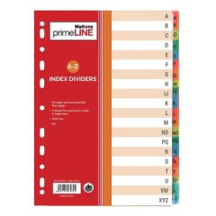 Primeline Polypropylene Index A4 Set A-Z x 6