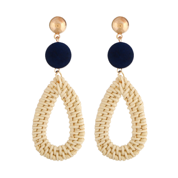 YALLI-Rattan Earrings for Women/Bohemian Earrings/ Beach Jewelry