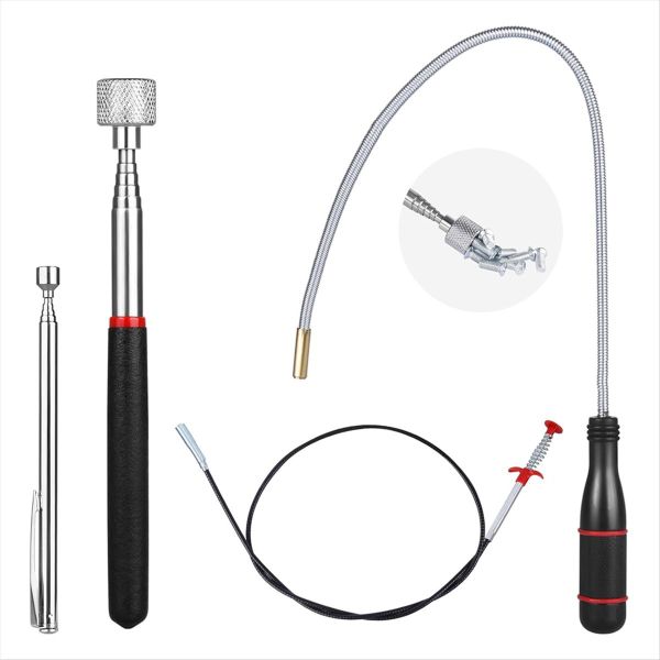 4 Pack Telescoping Magnet Pick-Up Tool Set Compatible with Universal