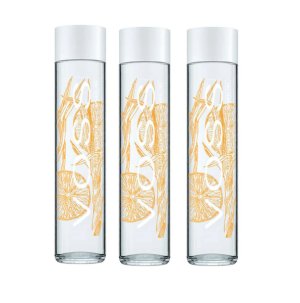 Voss Sparkling Water Tangerine Lemongrass Flavor Glass Bottled Drink Pack 3
