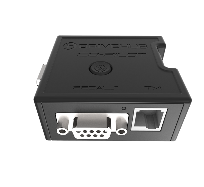 Drive Hub Co-Pilot shifter and pedal adapter for Logitech and Thrustmaster