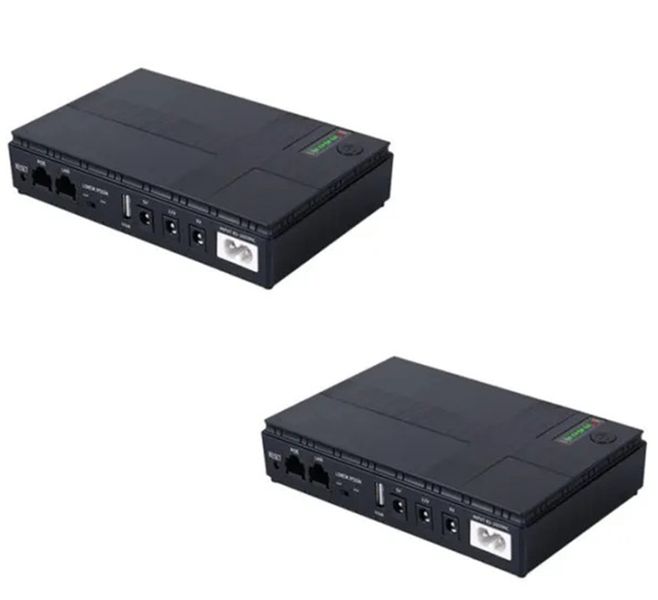 Mini DC UPS for Wifi Router Backup Power Supply 10400mAh Pack of 2 Units