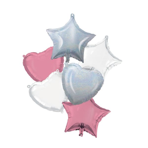 Procos 18 Inch Air-Helium Foil Pnk-Whte-Lilac Boquet