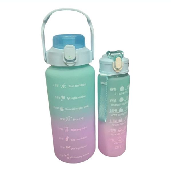 Set Of Two Motivational Water bottles