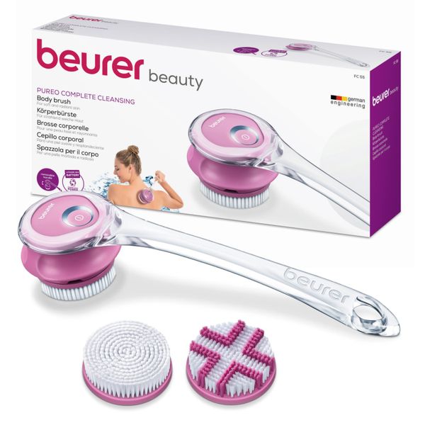 Beurer Germany Body Brush: Cleanse &amp; Exfoliate. Rechargeable. IPX7 - FC 55
